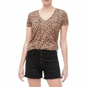 J. Crew Factory Button Fly Raw Hem Washed Black 3” Denim Shorts Size 25